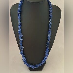 Lapis Lazuli stone chip necklace